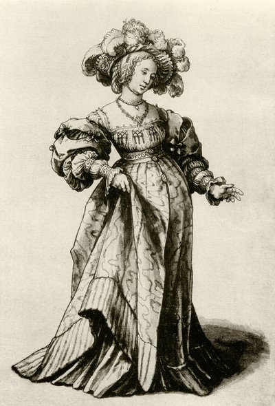 Młoda dama z Bazylei w kapeluszu z pióropuszem autorstwa Hans Holbein der Jüngere