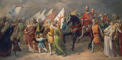 Powrót żołnierzy Zurychu z bitwy pod Dattwil autorstwa Hans Jakob Oeri