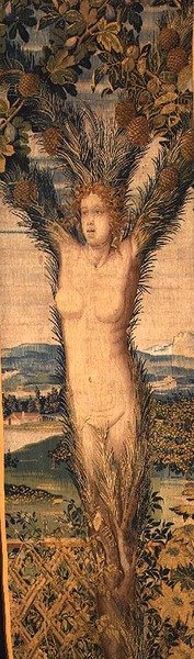 Jeden z pary gobelinów przedstawiających Dafne i Pitys, połowa XVI w. (gobelin) autorstwa Hans Karcher