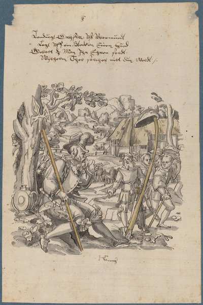 William Tell odmawia uhonorowania kapelusza gubernatora Gesslera autorstwa Hans Kaspar Lang the Elder