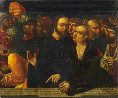 Chrystus i kobieta cudzołożna autorstwa Hans Kemmer