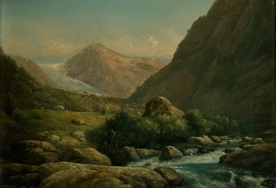 Lodowiec Bondhus (olej na pokładzie) autorstwa Hans Leganger Reusch
