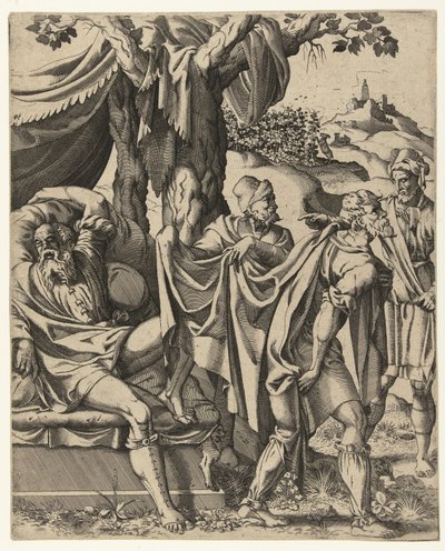 Pijaństwo Noego autorstwa Hans Liefrinck (I) (attributed to)