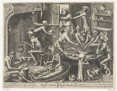 Chuda kuchnia Le Maigre Cuisine / Chudy Keucken (tytuł na obiekcie) autorstwa Hans Liefrinck (I)