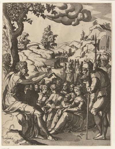 Głoszenie Jana Chrzciciela Życie Jana Chrzciciela (tytuł serii) autorstwa Hans Liefrinck (I)