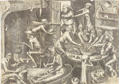 Kuchnia uboga wg Pietera Bruegla I, ok. 1563 r. autorstwa Hans Liefrinck the Elder
