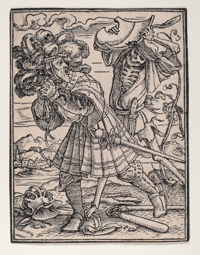 Hrabia z Tańca śmierci, ca. 1526, opublikowany 1538. autorstwa Hans Lützelburger