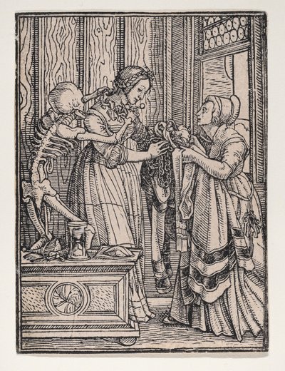Hrabina z Tańca śmierci, ca. 1526, opublikowany 1538. autorstwa Hans Lützelburger