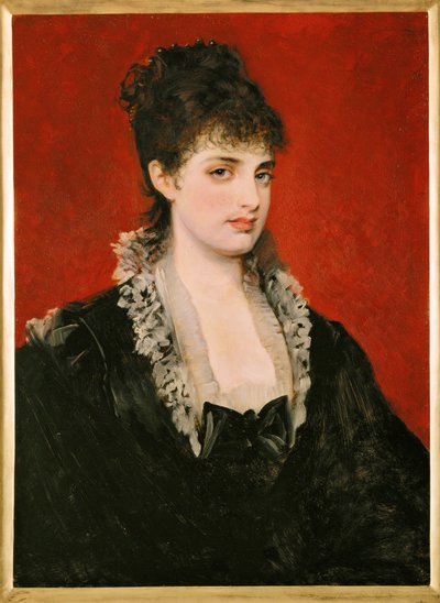 Anna von Waldberg ... (malarstwo na drewnie) autorstwa Hans Makart