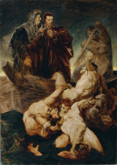 Dante i Virgil w piekle autorstwa Hans Makart