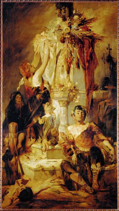 Scena ofiarna ... (obraz na płótnie) autorstwa Hans Makart