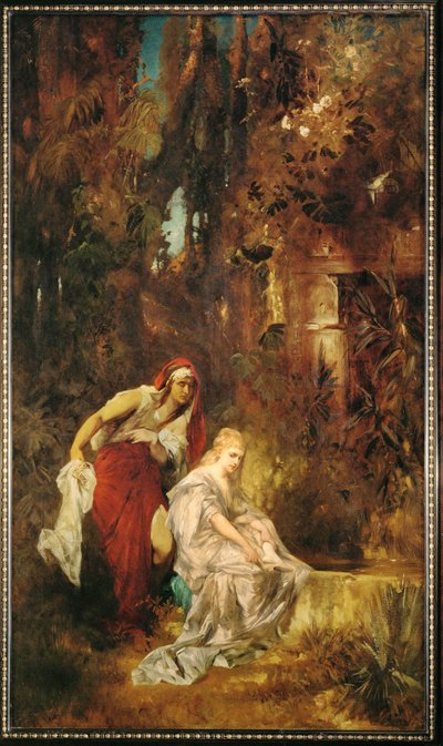 Śpiąca Królewna Śnieżka ... (obraz na płótnie) autorstwa Hans Makart