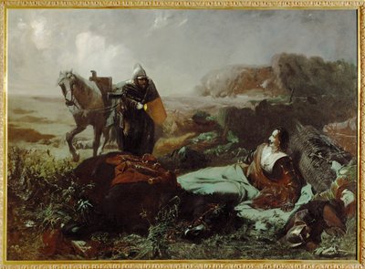 Śmierć hrabiego Pappenheima, generała podczas wojny trzydziestoletniej ... (obraz na płótnie) autorstwa Hans Makart