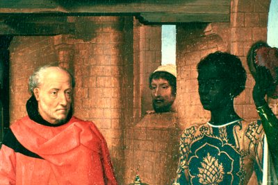 Pokłon Trzech Króli, Tryptyk, Szczegół, c1453-1494 autorstwa Hans Memling