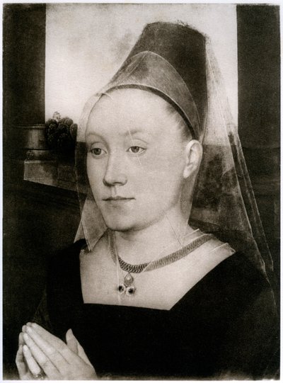 Barbara Van Vlaenderbergh, żona Guillaume Moreela, ok. 1480, 1927 autorstwa Hans Memling