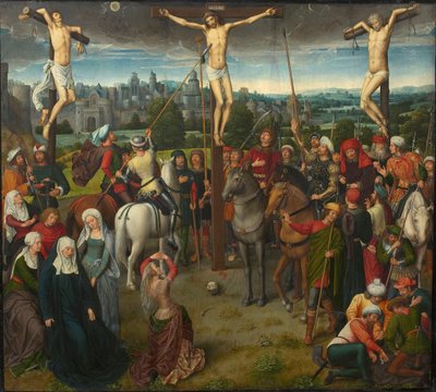Tryptyk Kalwaria, panel środkowy, lata 80. XIX w. autorstwa Hans Memling