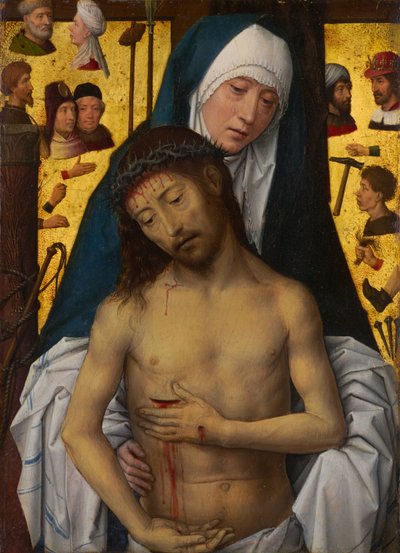 Dziewica Maryja pokazuje Męża Boleści autorstwa Hans Memling
