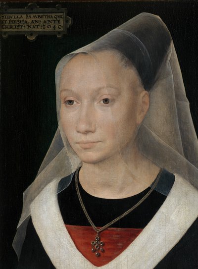 Szczegóły portretu młodej kobiety autorstwa Hans Memling