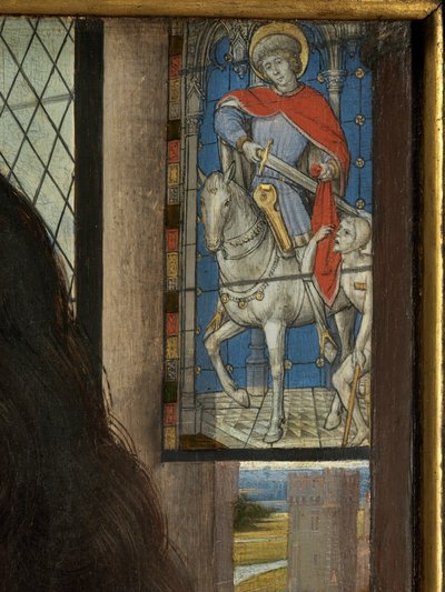 Фрагмент диптиха Мартина ван Ньювенховеполиша autorstwa Hans Memling