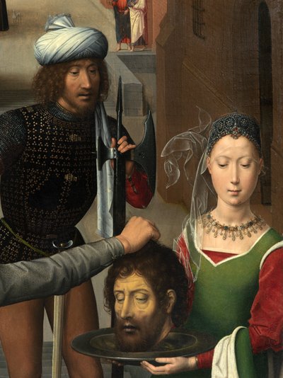 Fragment lewego panelu Tryptyku św. Jana Chrzciciela i św. Jana Ewangelisty autorstwa Hans Memling