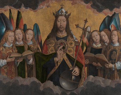 Bóg Ojciec ze śpiewającymi aniołami autorstwa Hans Memling