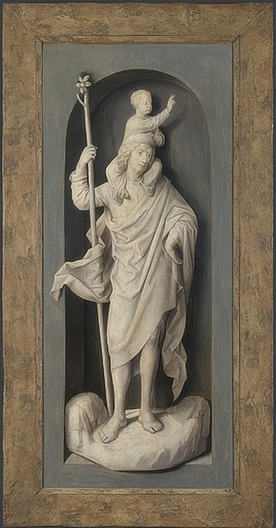 Św. Krzysztof. Około 1478 autorstwa Hans Memling