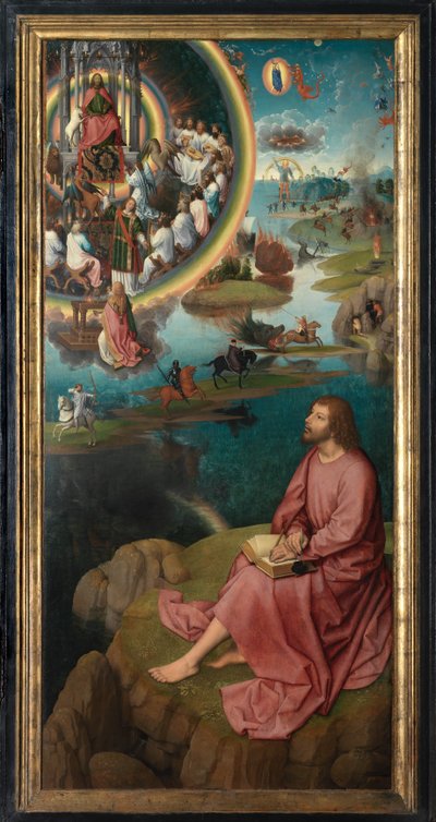 Painel direito do Tríptico de São João Batista e São João Evangelista Polonês autorstwa Hans Memling