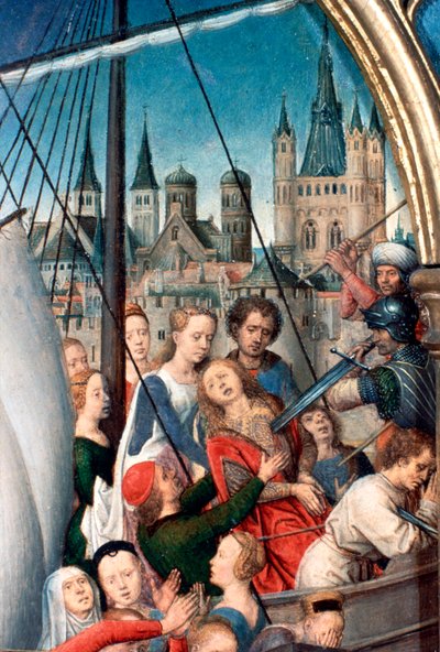 Sanktuarium św. Urszuli, Męczeństwo, detal, 1489 autorstwa Hans Memling