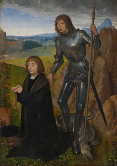 Płyta z dyptyku: św. Jerzy z fundatorem
(Zewnętrzna strona odcięta; patrz nr inw. 1401) autorstwa Hans Memling
