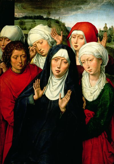 مقدسې ښځې، د ډیپوټیچ ښي لاس پینل، c.1492-94 پولی autorstwa Hans Memling