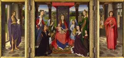 Dziewica z Dzieciątkiem ze świętymi i darczyńcami autorstwa Hans Memling