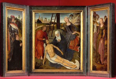 Tryptyk Adriaana Reinsa, brata ze szpitala Sint-Jans (dyszący) autorstwa Hans Memling