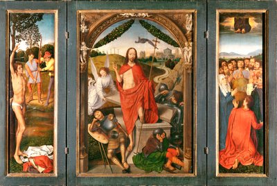 Tryptyk Zmartwychwstania ... autorstwa Hans Memling
