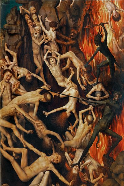 Tryptyk z Sądem Ostatecznym, prawa okiennica (olej na drewnie) autorstwa Hans Memling