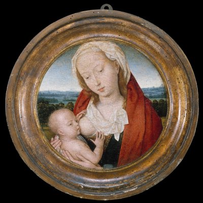 Dziewica z Dzieciątkiem, ok. 1475-80 (olej na drewnie) autorstwa Hans Memling