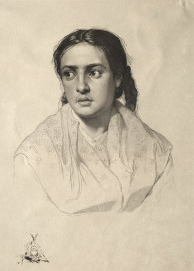 Głowa dziewczyny, 1870. autorstwa Hans Meyer