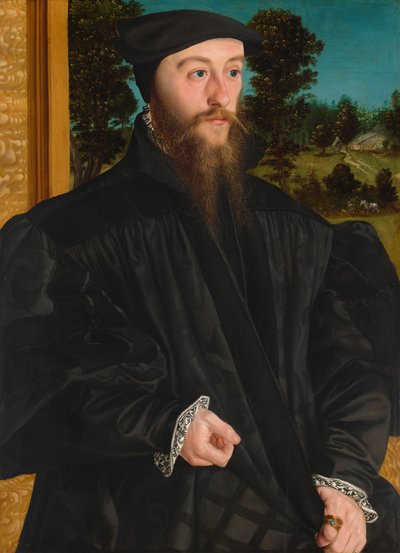 Członek rodziny Fröschlów, ok. 1930 r. 15391540. autorstwa Hans Mielich