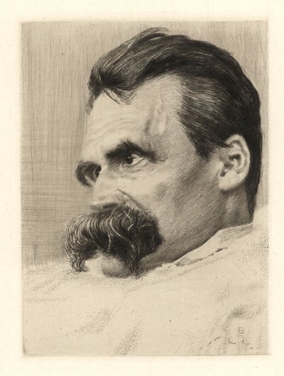 Portret Fryderyka Nietzschego, 1899-1900 autorstwa Hans Olde