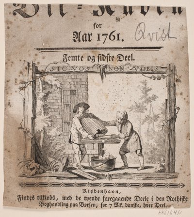 Winieta tytułowa do "Bii-Kuben na rok 1761", część V autorstwa Hans Quist