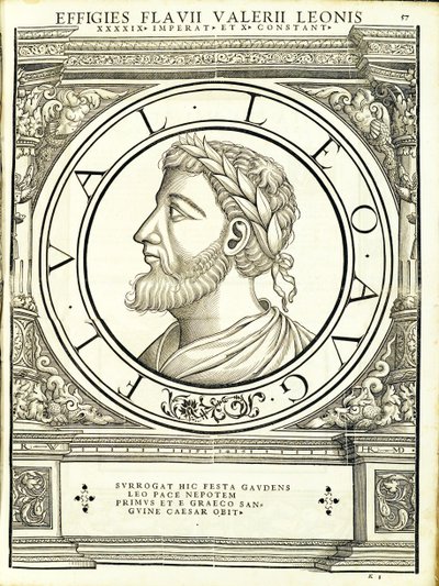 Leon I, ilustracja z „Cesarzy rzymskich całego Wschodu i Zachodu” autorstwa Hans Rudolf Manuel Deutsch