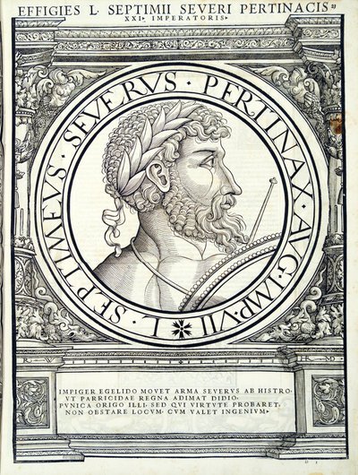 Septimus Severus, ilustracja z „Cesarzy rzymskich całego Wschodu i Zachodu” autorstwa Hans Rudolf Manuel Deutsch