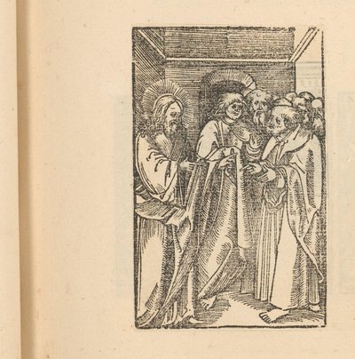 Chrystus z grupą mężczyzn autorstwa Hans Schäufelein (possibly)