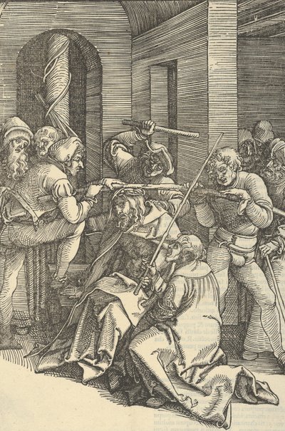 Chrystus ukoronowany cierniem, z Zwierciadła męki Pana naszego Jezusa Chrystusa, 1507. autorstwa Hans Schäufelein the Elder