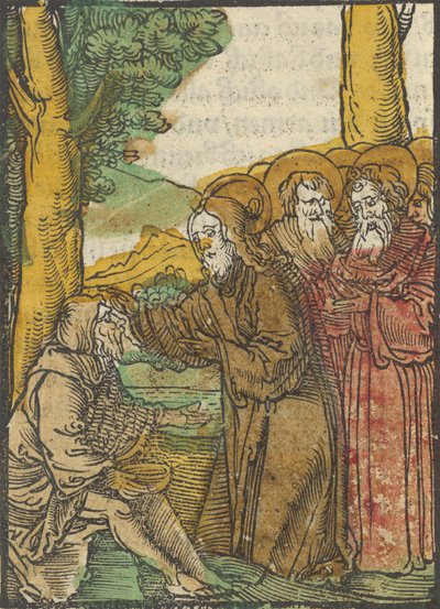 Chrystus uzdrawiający niewidomych z Das Plenarium, 1517. autorstwa Hans Schäufelein the Elder