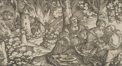 Lot i jego córki, ca. 1530. autorstwa Hans Schäufelein the Elder