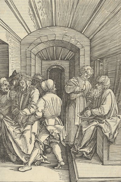 Piłat umywa ręce, z Zwierciadła męki Pana naszego Jezusa Chrystusa, 1507. autorstwa Hans Schäufelein the Elder