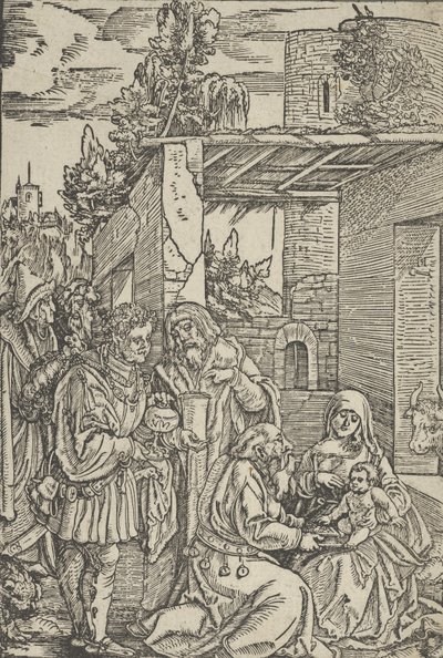 Adoracja Trzech Króli, z Ewangelii i Listu, 1512. autorstwa Hans Schäufelein the Elder
