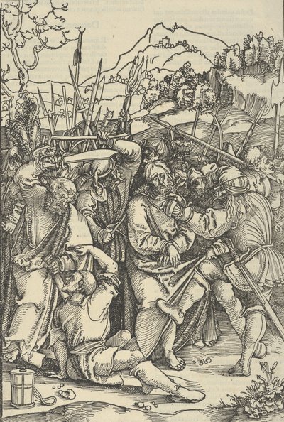 Aresztowanie Chrystusa z Zwierciadła Męki Pana naszego Jezusa Chrystusa, 1507. autorstwa Hans Schäufelein the Elder