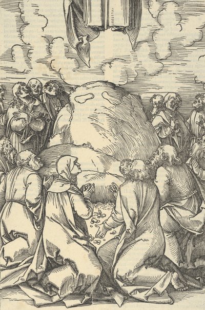 Wniebowstąpienie Chrystusa ze Zwierciadła Męki Pana naszego Jezusa Chrystusa, 1507. autorstwa Hans Schäufelein the Elder