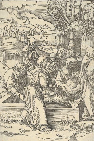 Złożenie do grobu ze zwierciadła męki Pana naszego Jezusa Chrystusa, 1507. autorstwa Hans Schäufelein the Elder